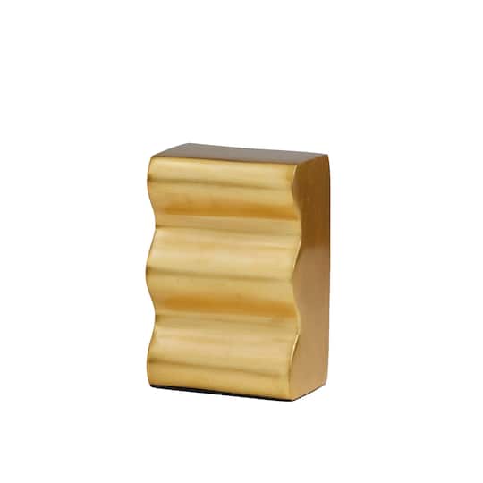 6" Wave Aluminum Bookends Set